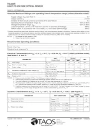 TSL254RSM-LF Datasheet Pagina 2