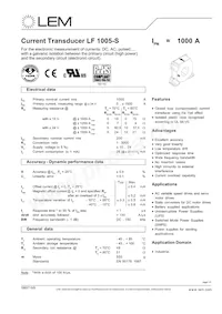 LF 1005-S/SP21 Datasheet Copertura