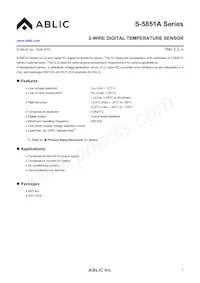 S-5851AAA-M6T1S Datasheet Cover