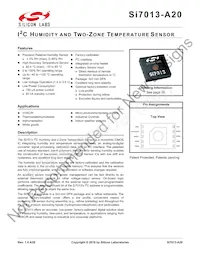 SI7013-A20-YM1 Datasheet Cover