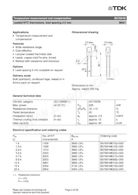 B57891M0683J000 Datasheet Pagina 2