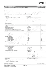 B88269X1200C011 Datasheet Pagina 2