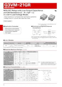 G3VM-21GR Datasheet Cover