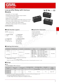 G5RL-1A-E AC115/120 Datasheet Cover