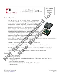 KX220-1071 Datasheet Cover