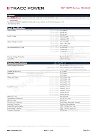 TEP 150-7218WI-F數據表 頁面 2