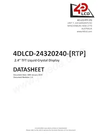 4DLCD-24320240-RTP Datasheet Cover