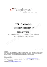 DT043BTFT-PTS1 Datasheet Copertura