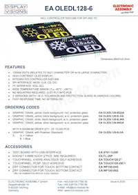 EA OLEDL128-6GGA Datasheet Cover