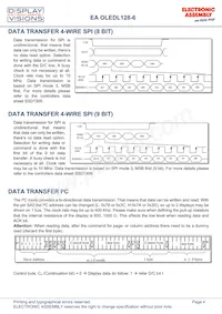 EA OLEDL128-6GGA Datasheet Pagina 4