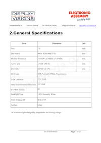EA TFT070-84ATS Datasheet Page 4
