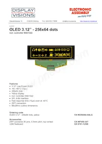 EA W256064-XALG Datasheet Cover