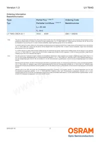 LV T64G-DAEA-25-1-20-R33-Z Datasheet Pagina 2