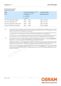 LW TWTG.BB-BXBY-2C-1 Datasheet Pagina 2