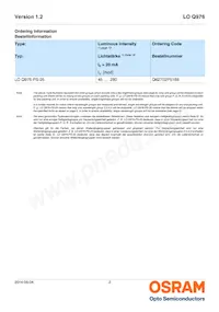 LO Q976-PS-25-0-20-R18 Datasheet Pagina 2