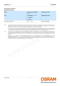 LP A676-L1M2-25 Datasheet Pagina 2