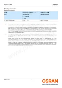 LY B6SP-BBDB-36-1-140-R33-Z Datasheet Pagina 2