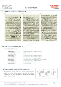 EA OLEDM204-GGA Datasheet Pagina 8