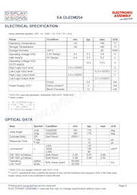 EA OLEDM204-GGA數據表 頁面 9