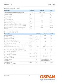 SFH 4250-R2S-Z Datasheet Page 2