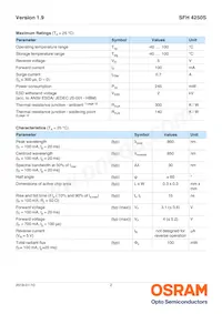 SFH 4250S-S Datasheet Page 2