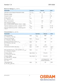 SFH 4256-R數據表 頁面 2