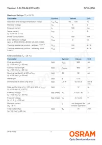 SFH 4258 Datasheet Pagina 2