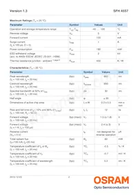 SFH 4557 Datasheet Pagina 2