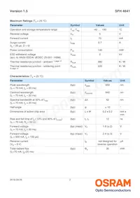 SFH 4641-T1V Datasheet Page 2