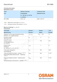 SFH 4685-Z Datasheet Pagina 2