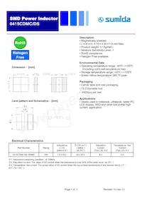 0415CDMCDS-1R0MC Datasheet Cover