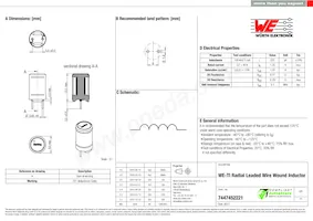 7447452221 Datasheet Cover