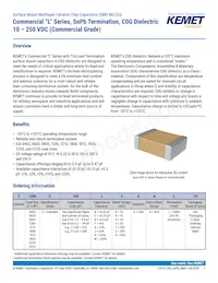 C0805C271F5GALTU Datasheet Copertura