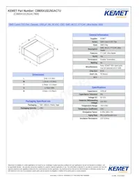 C0805X102J5GACTU Datasheet Cover