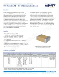 C1812C104JAGACAUTO Datasheet Copertura