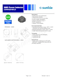 CDRH2D18/LDNP-330NC Datasheet Cover