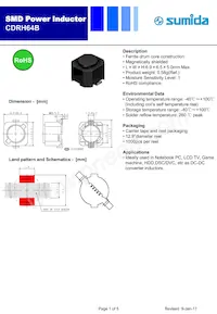 CDRH64BNP-101MC-B Datasheet Cover
