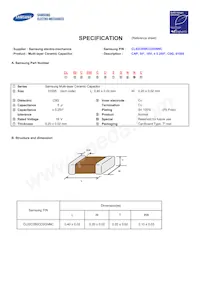 CL02C050CO2GNNC Datasheet Cover