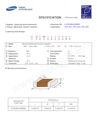 CL03C560JA3NNNC Datasheet Cover