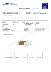 CL31A226MOCLFNC Datasheet Cover