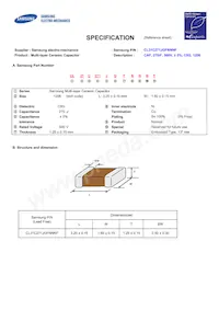 CL31C271JGFNNNF Datasheet Cover
