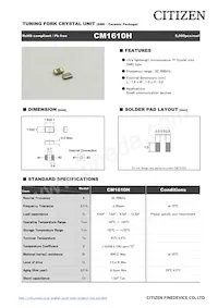 CM1610H32768DZBT Datasheet Cover