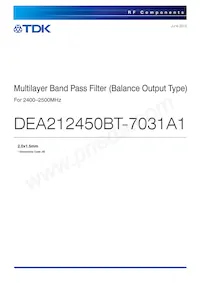 DEA212450BT-7031A1 Datasheet Copertura