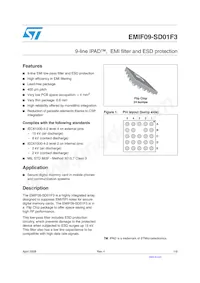 EMIF09-SD01F3 Datasheet Cover
