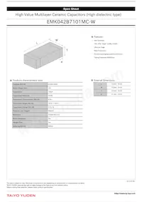 EMK042B7101MC-W Datasheet Cover