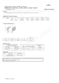 GRM0225C1E101GA02L Datasheet Cover