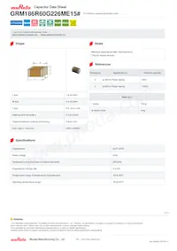 GRM186R60G226ME15D Datasheet Copertura