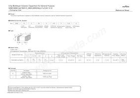 GRM188R61A475KE15J Datasheet Cover