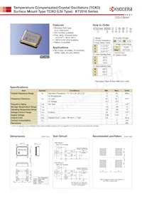KT2016A52000ECW18TEG Datasheet Cover