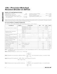 MAX5492RA01100+T Datasheet Page 2